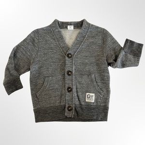GAP 1969 | V-NECK CARDIGAN | GRAY | BUTTON DOWN | TODDLER BOY | 18-24M